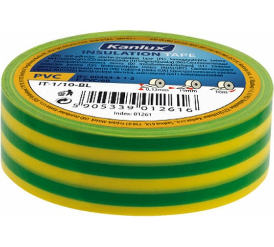 Изображение товара Изолента KANLUX IT-1/20-Y/GN/ 1277