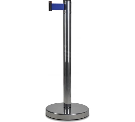 Изображение товара Стойка ограждения RUSBARRIER с лентой 5 м BSLN-327635 CHROME blue