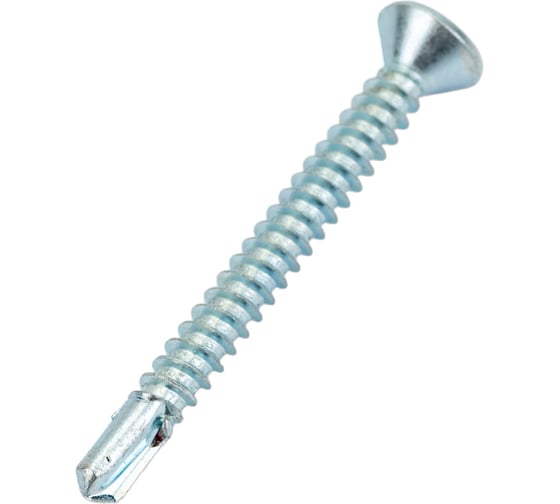 Изображение товара Саморез ZAMETAL 4,8x45 со сверлом и потайной головкой, DIN 7504Р, оц., уп. 250 шт. ZA082372