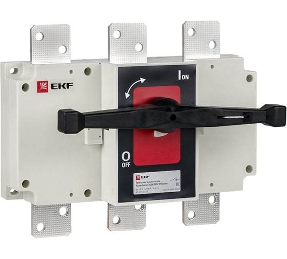 Изображение товара Рубильник-выключатель EKF 1600A 3P с рукояткой PowerSwitch PROxima psds-1600-3