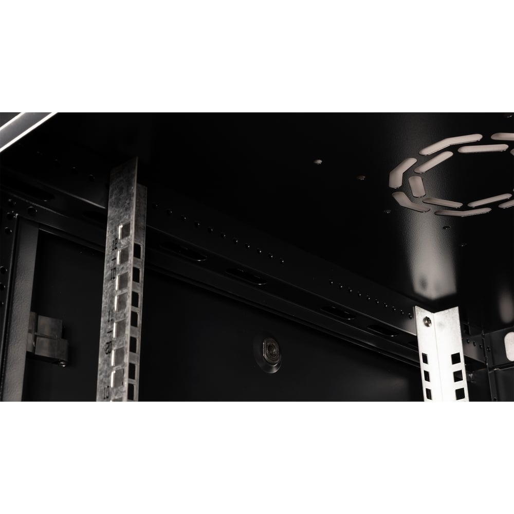 Изображение товара Телекоммуникационный настенный шкаф DATAREX 12U 635x600x600 мм стекло дверь черный DR-633101