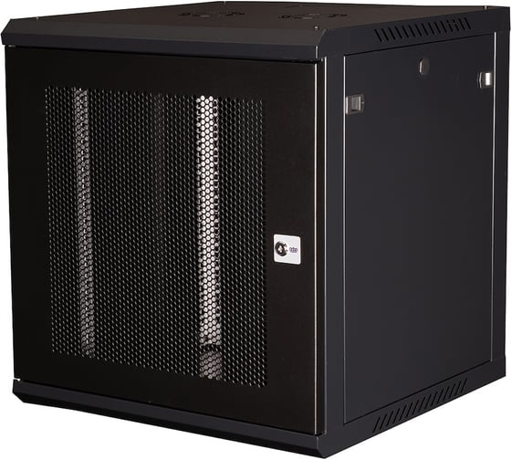 Изображение товара Шкаф 19 телекоммуникационный настенный DATAREX 12U 635x600x600 мм, дверь перфорация, черный DR-653101