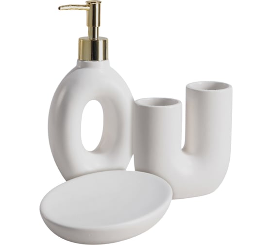 Изображение товара Набор для ванной ND Play Prostration 3 предмета - диспенсер, стакан, мыльница 315622