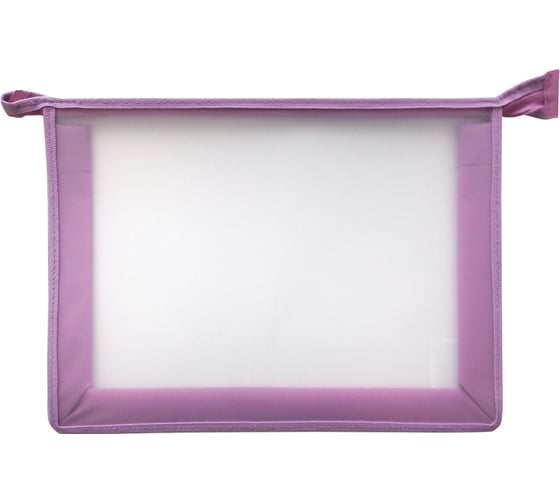 Изображение товара Папка для тетрадей ArtSpace 1 отделение, А4, прозрачная/сиреневая, пластик, на молнии ПТ850_3408