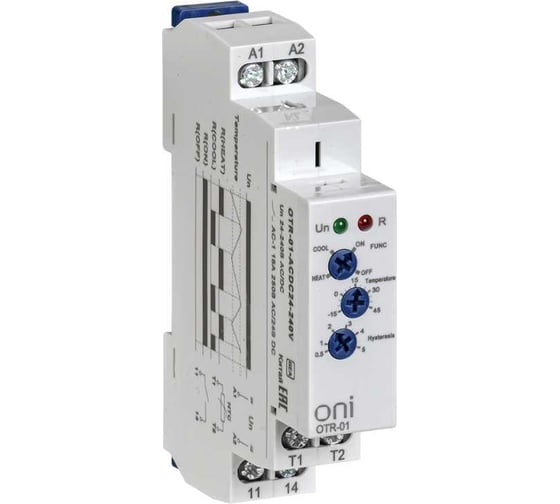 Изображение товара Реле температурное ONI OTR-01 1 конт. 24-240В AC/DC OTR-01-ACDC24-240V
