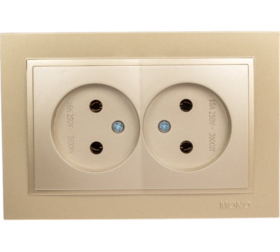 Изображение товара 2-местная розетка MONO ELECTRIC без заземления DESPINA титан 102-222205-121