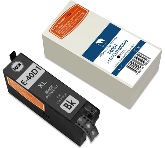 Изображение товара Струйный картридж NV Print T40D1 Black для Epson SureColor SC-T5100/T3100 65 мл совместимый NV-C13T40D140