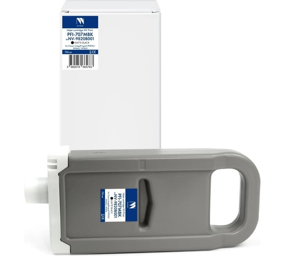 Изображение товара Струйный картридж NV Print NVP PFI-707MBK Matte Black для Canon ImagePrograf iPF830/iPF840/iPF850 700 мл совместимый NV-9820B001