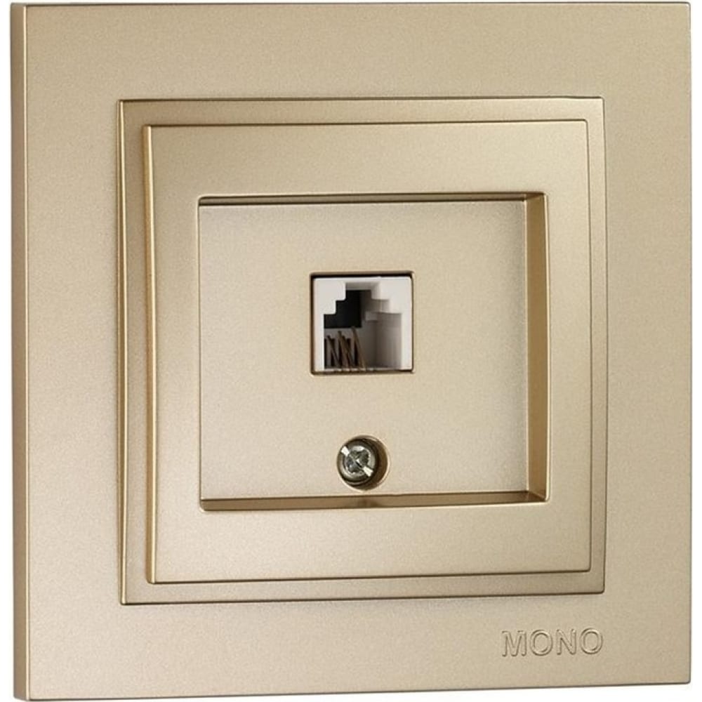 Телефонная розетка MONO ELECTRIC телефонная металлическая распределительная коробка twt