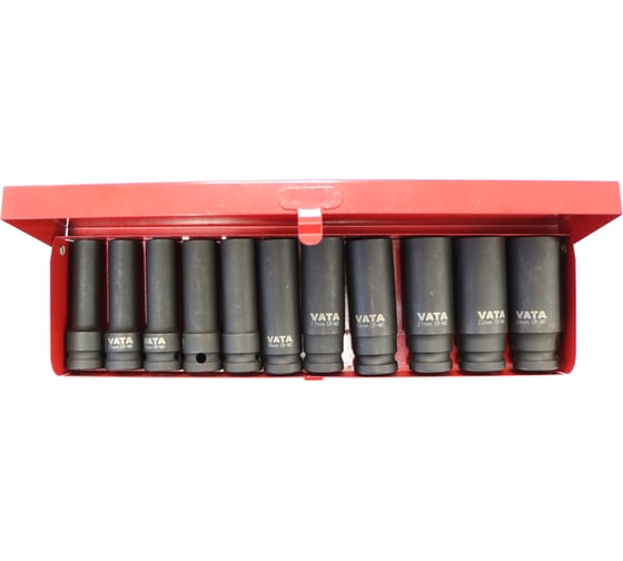 Изображение товара Набор головок ударных удлиненных VATA 1/2DR, 11 предметов 13416-M11