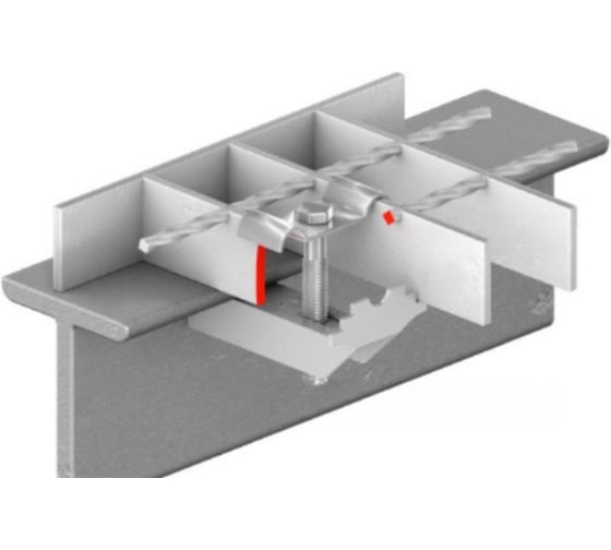 Изображение товара Комплект стандартных креплений для ячейки AQUADRENAG 33x11 (нижняя планка, винт М8x70 DIN 967,гайка М8) 20 шт 331188/20