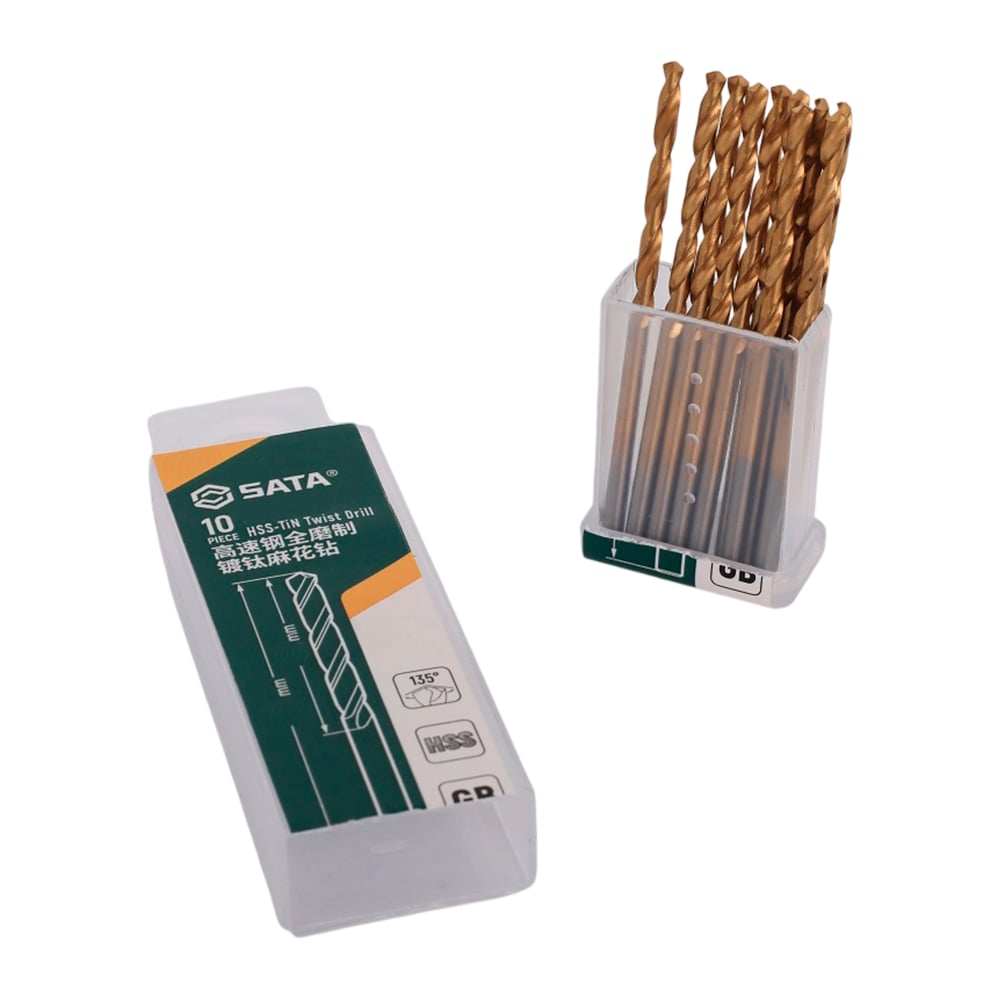 Изображение товара Сверло из быстрорежущей стали с титановым напылением SATA 2.5 мм 10 шт