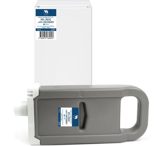 Изображение товара Струйный картридж NV Print NVP PFI-707C Cyan для Canon ImagePrograf iPF830/iPF840/iPF850 700 мл совместимый NV-9822B001