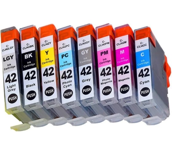 Изображение товара Набор струйных картриджей NV Print для Canon CLI-42 8 цветов совместимый NV-6384B010