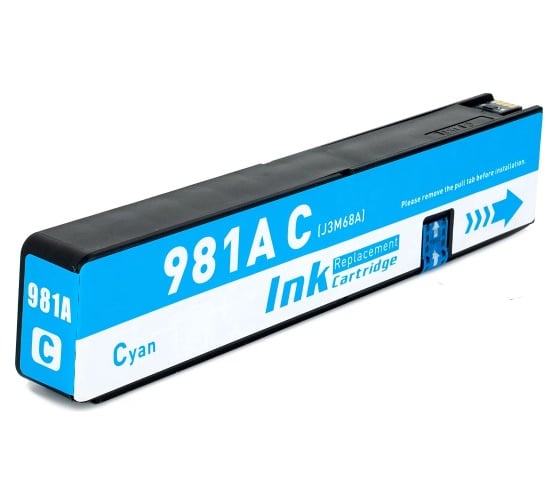 Изображение товара Струйный картридж NV Print 981A Cyan для HP PageWide 556/586 100 мл совместимый NV-J3M68A