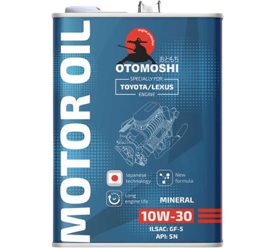 Изображение товара Моторное масло Otomoshi for TOYOTA/LEXUS SN 10W-30 ж/б 4л MF210600