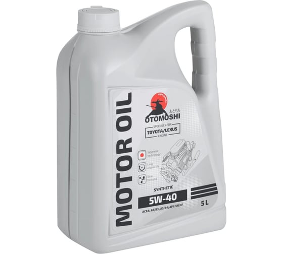 Изображение товара Моторное масло Otomoshi for TOYOTA/LEXUS SN/SM/CF 5W-40 5л MF210471
