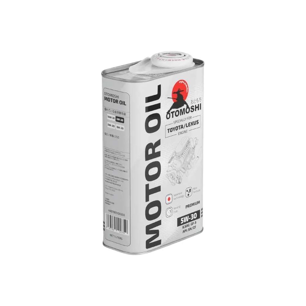 Изображение товара Моторное масло Otomoshi for TOYOTA/LEXUS PREMIUM SN/CF 5W-30 ж/б 1л MF210341