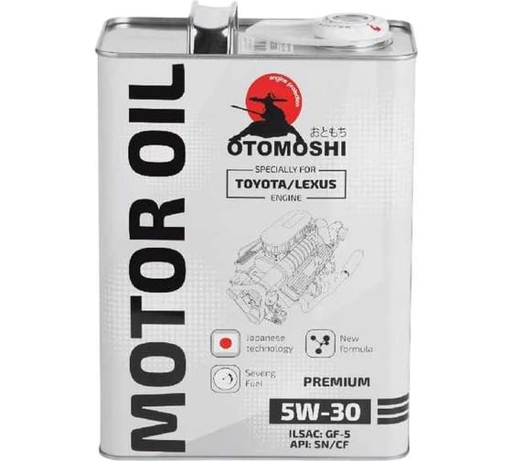 Изображение товара Моторное масло Otomoshi for TOYOTA/LEXUS PREMIUM SN/CF 5W-30 ж/б 4л MF210358