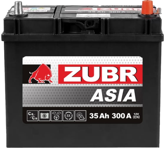 Изображение товара Аккумуляторная батарея ZUBR Ultra Asia 35Ah R+ ZSA350