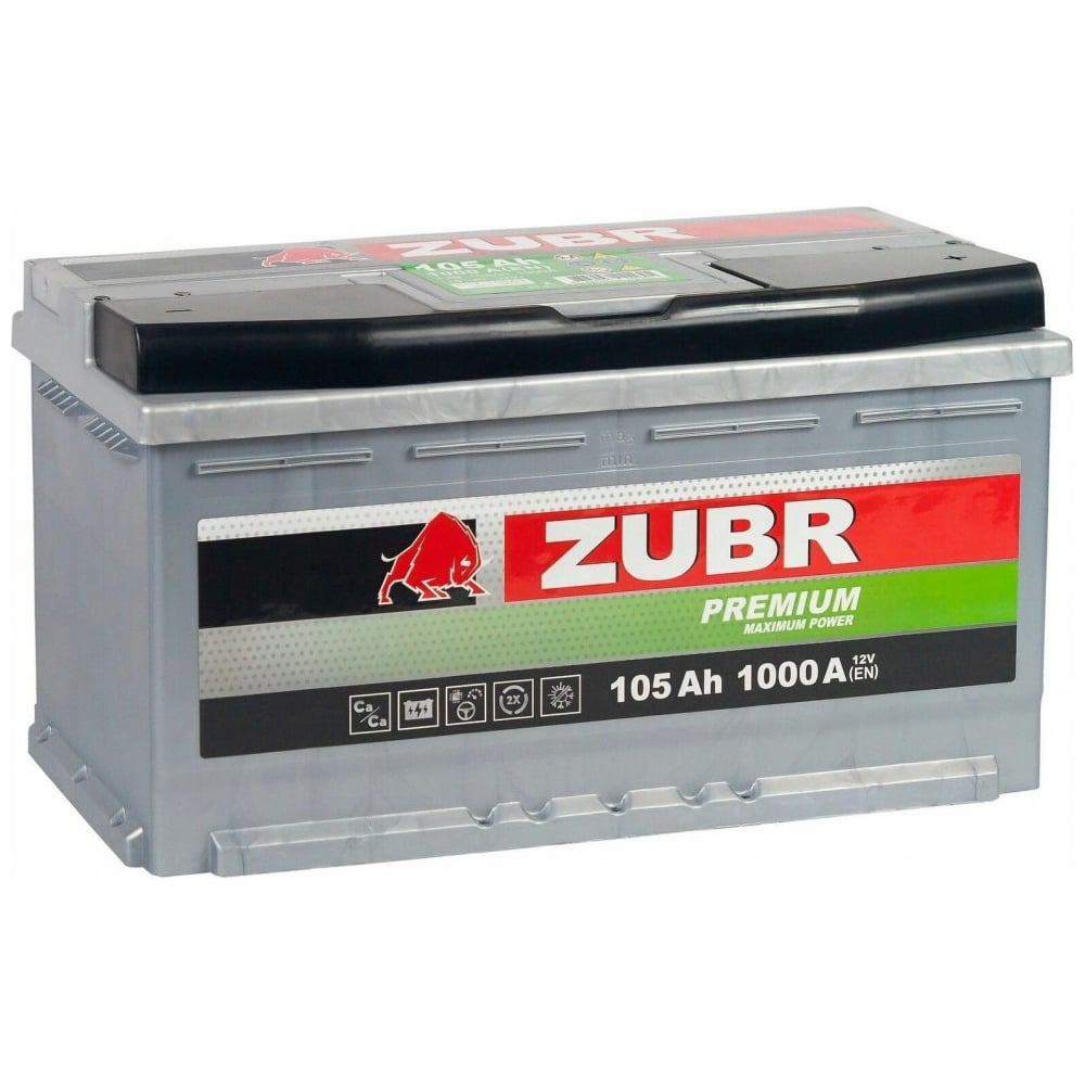 Изображение товара Аккумуляторная батарея ZUBR Premium 105Ah R+ ZP1050