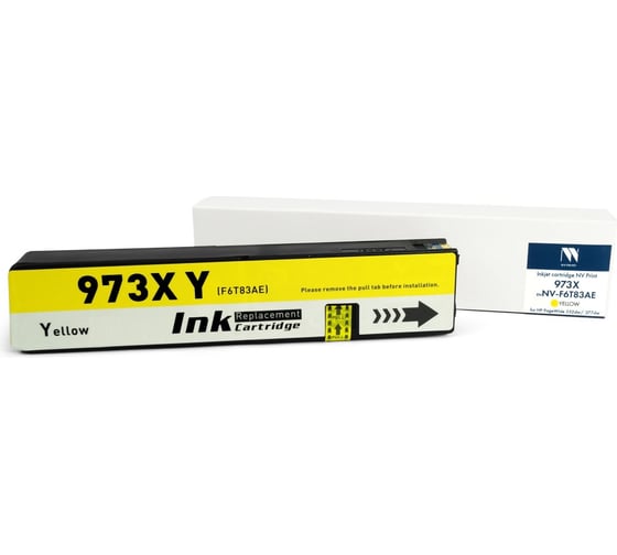 Изображение товара Струйный картридж NV Print 973X Yellow для HP PageWide 352dw/377dw 7000 страниц совместимый NV-F6T83AE
