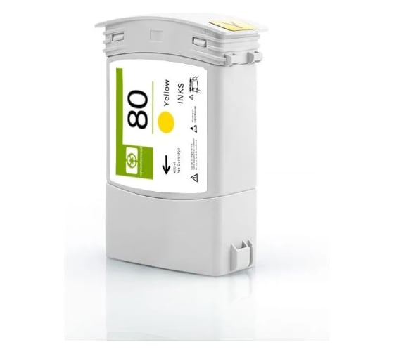 Изображение товара Струйный картридж NV Print 80 Yellow для HP DesignJet 1050c, 1055cm 400 мл совместимый NV-C4848A