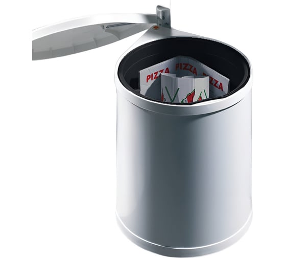 Изображение товара Мусорное ведро Hafele Mono, сталь, белый, 15л 502.12.729