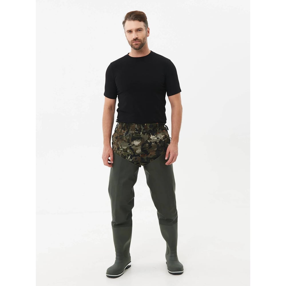 Изображение товара Мужские сапоги KAURY SPECI.ALL 189 Р олива-бело-черный размер 41 рыбацкие водонепроницаемые легкие 