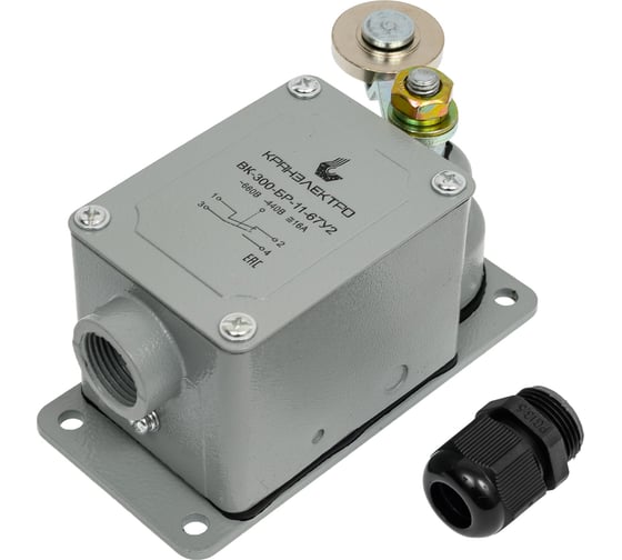 Изображение товара Выключатель КРАНЭЛЕКТРО ВК-300-БР-У2-МТ (ступень2, исп.21, ход влево, самовозврат, с сальником, IP67) 00-00020689