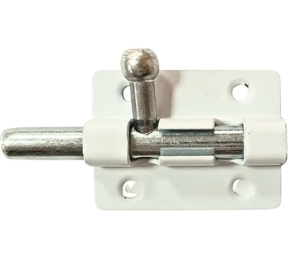 Изображение товара Задвижка накладная Метизик ЗТ4 пол. белый (2 шт.) 292 ЗТ4