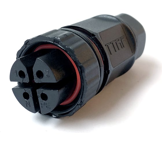 Изображение товара Водостойкий 4-полюсный промышленный разъём TTAF Elektronik розетка 250V 20A IP68 WPF-0400M20