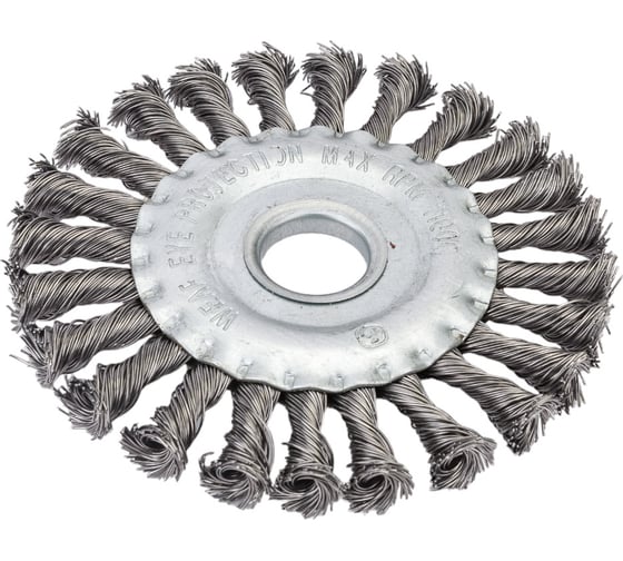 Изображение товара Кордщетка дисковая прямая для УШМ (витая жесткая) 125 мм Профессионал 5566