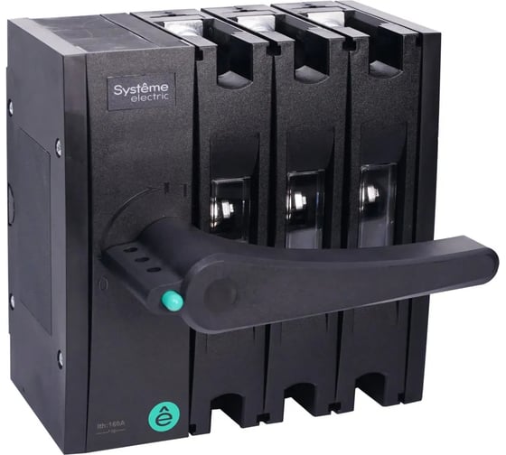 Изображение товара Выключатель-разъединитель Systeme Electric SYSTEMEPACT SD160 3P 125A РУКОЯТКА СЛЕВА ФРОНТ_рукоятка заказывается отдельно SSD01603LF0125