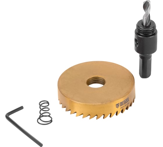 Изображение товара Коронка по металлу HSS, 60 мм, нитридтитановое покрытие Denzel 724119