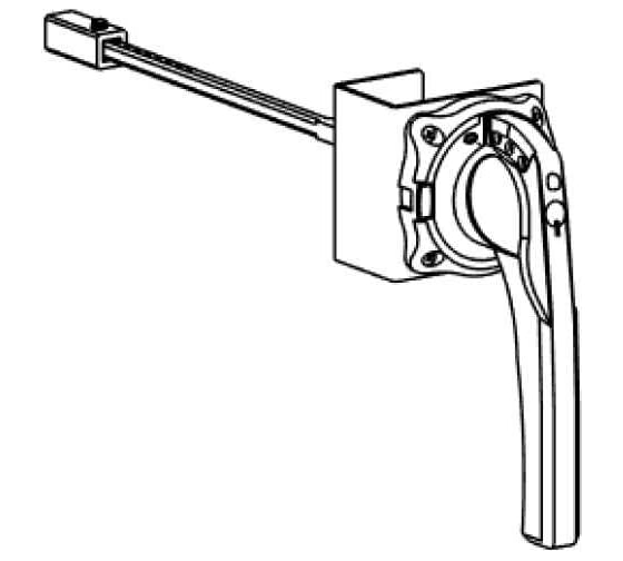 Изображение товара Выносная боковая поворотная рукоятка Systeme Electric на SD160-250 SSDERHS15B1625