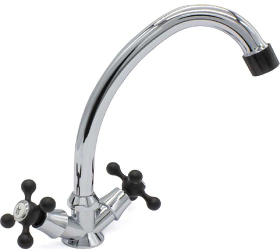 Изображение товара Смеситель для кухни DORON DС 1714B-N, 1/2 керамика, черный, излив стандартный, п/г 012038