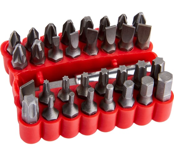 Изображение товара Набор кованных бит Elitech сталь Cr-V, 25мм, 33 предмета 1820.171200 205069