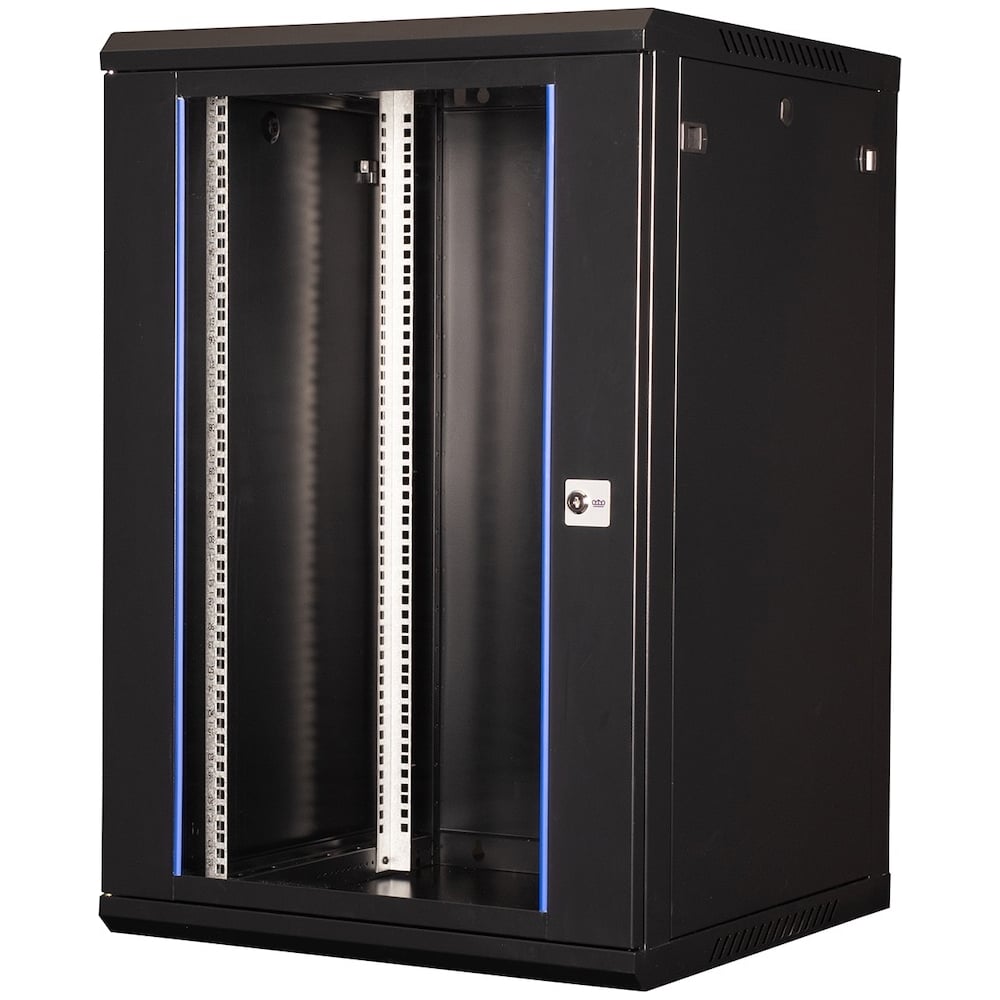 Изображение товара Телекоммуникационный шкаф 18U настенный DATAREX DR-635101 черный стекло