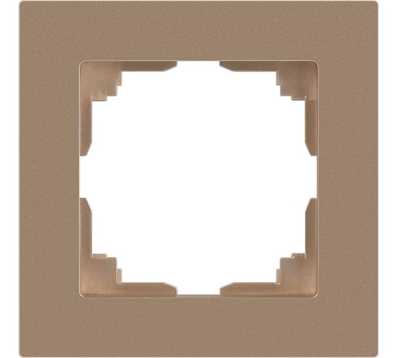 Изображение товара Рамка для розеток и выключателей Intro Accent 650104 на 1 пост, СУ, шампань Б0063746