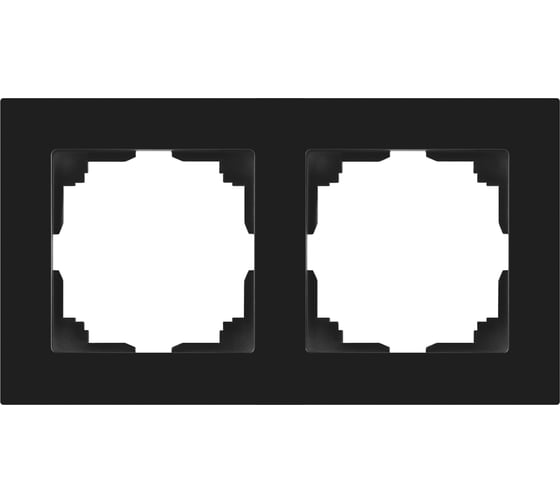 Изображение товара Рамка для розеток и выключателей Intro Accent 650205 на 2 поста, СУ, антрацит Б0063760