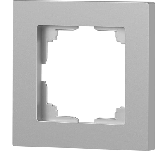 Изображение товара Рамка для розеток и выключателей Intro Accent 650103 на 1 пост, СУ, алюминий Б0063742