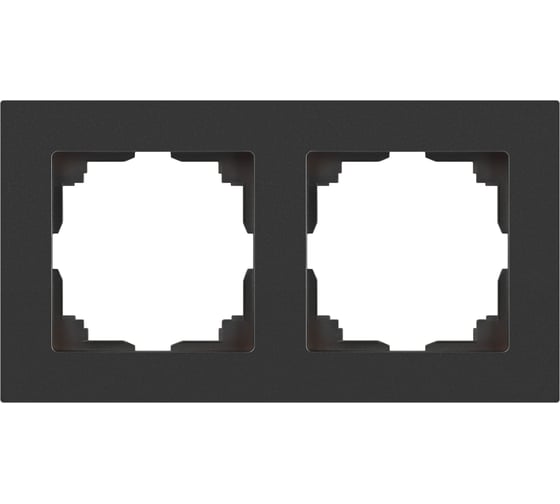 Изображение товара Рамка для розеток и выключателей Intro Accent 650207 на 2 поста, СУ, графит Б0063773