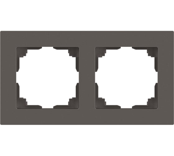 Изображение товара Рамка для розеток и выключателей Intro Accent 650209 на 2 поста, СУ, титан Б0063723