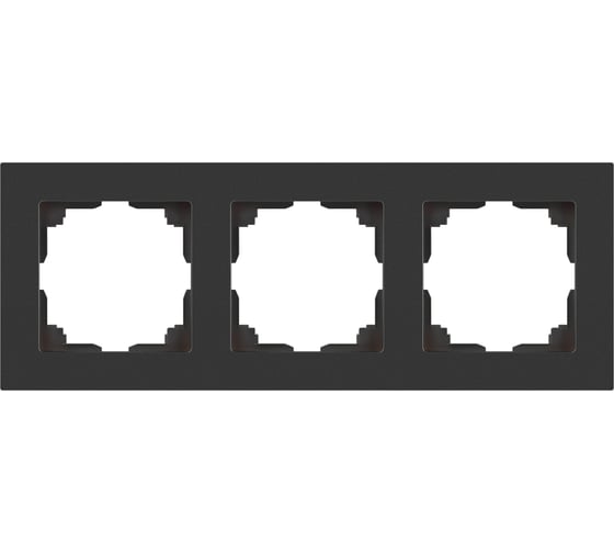 Изображение товара Рамка для розеток и выключателей Intro Accent 650307 на 3 поста, СУ, графит Б0063791