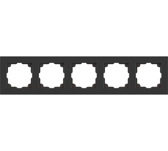Изображение товара Рамка для розеток и выключателей Intro Accent 650507 на 5 постов, СУ, графит Б0063733