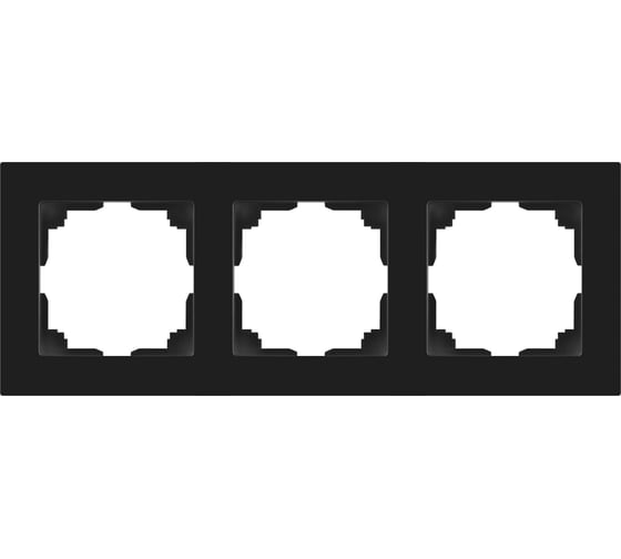Изображение товара Рамка для розеток и выключателей Intro Accent 650305 на 3 поста, СУ, антрацит Б0063787
