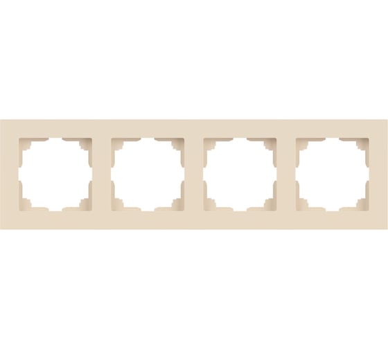 Изображение товара Рамка для розеток и выключателей Intro Accent 650402 на 4 поста, СУ, слоновая кость Б0063761