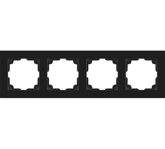 Изображение товара Рамка для розеток и выключателей Intro Accent 650405 на 4 поста, СУ, антрацит Б0063710