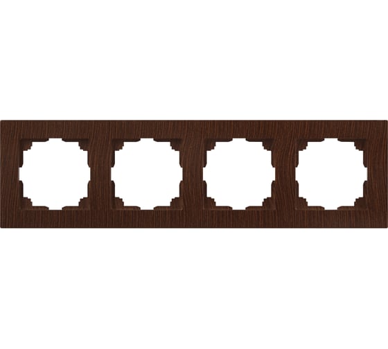 Изображение товара Рамка для розеток и выключателей Intro Accent 650410 на 4 поста, СУ, венге Б0063715